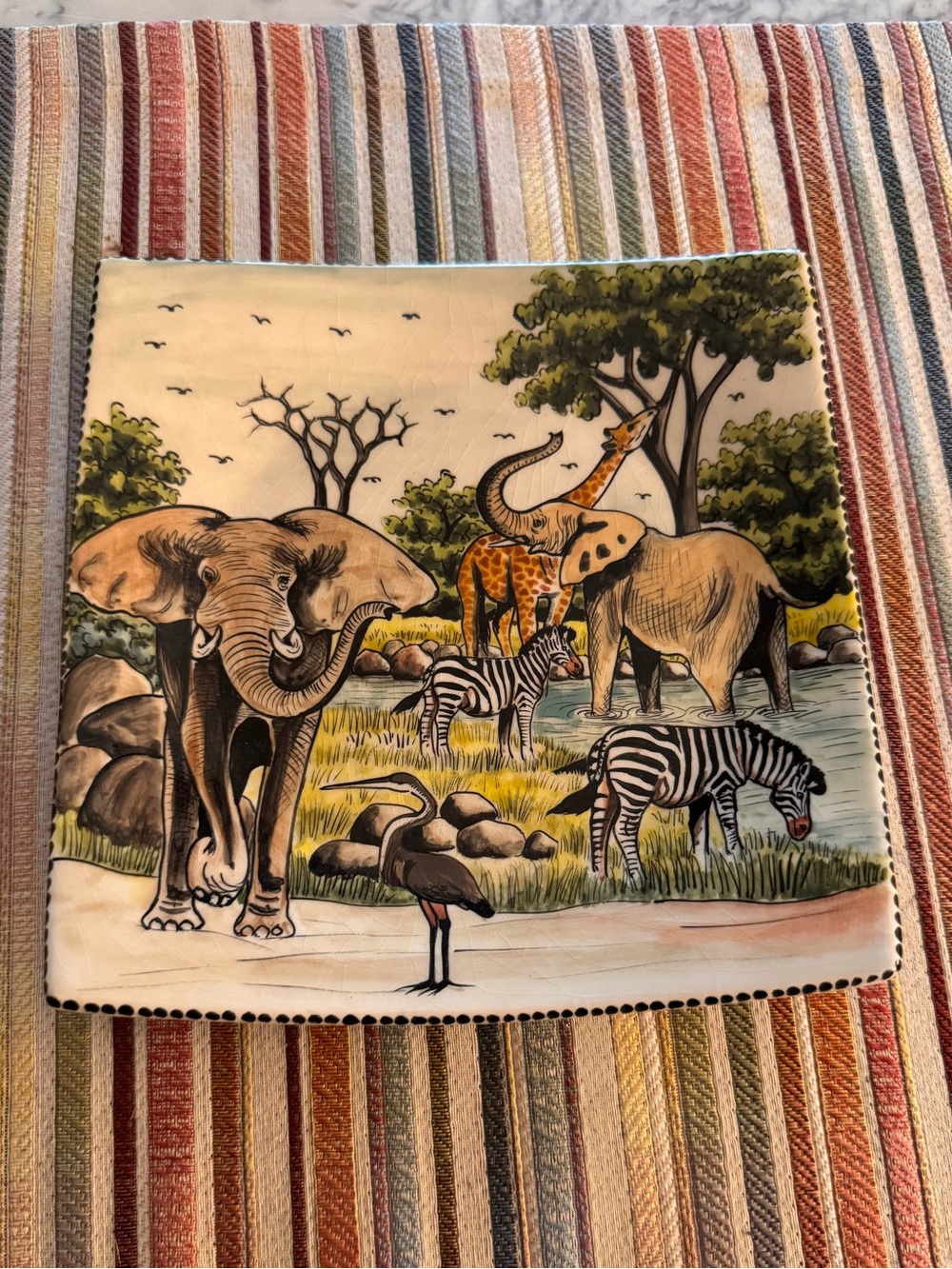 Penzo Zimbabwe curved plate, like new, 7 1/2 inches